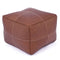 Genuine Leather Pouf Unstuffed - Moroccan Ottoman Footstool, Footrest Cover Boho Decor Bohemian Living Room, Bedroom, Kids Gift & Wedding Room Hand Stitched by Artisans Used As Hassock pouf ottoman hassock  hassocks and ottomans leather pouf hassock furniture pouf ottoman moroccan pouf pouf ottoman leather ottoman